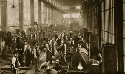 Taller de herrería en Beckton Gas Works